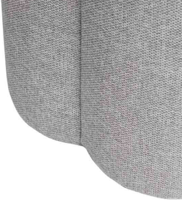Puff Artur tapizado gris 36cm