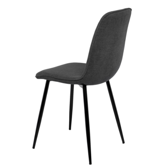 Silla Marleen tapizado gris oscuro