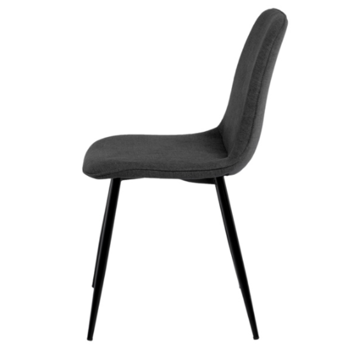 Silla Marleen tapizado gris oscuro