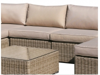 Sofa modular Lounge rattan color natural Kaui