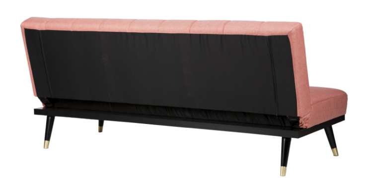 Sofa cama Madrid  tapizado en color rose 3 plazas