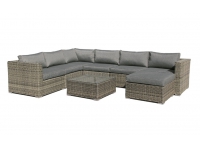 Sofa esquinero lounge rattan gris Maui