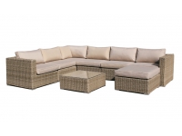 Sofa esquinero lounge rattan natural Kaui