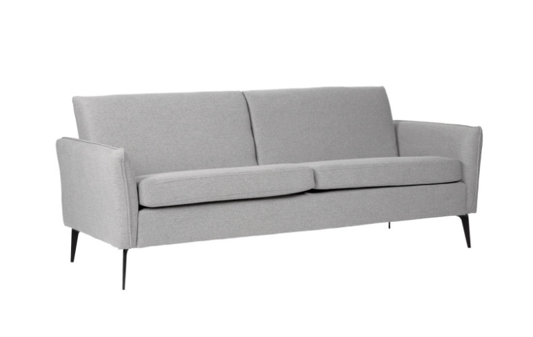 Sofa New York tapizado en color gris claro