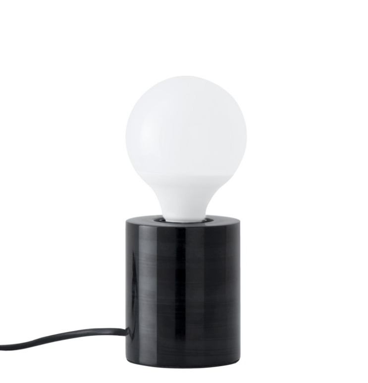 Lámpara de mesa Roser con base de marmol negro