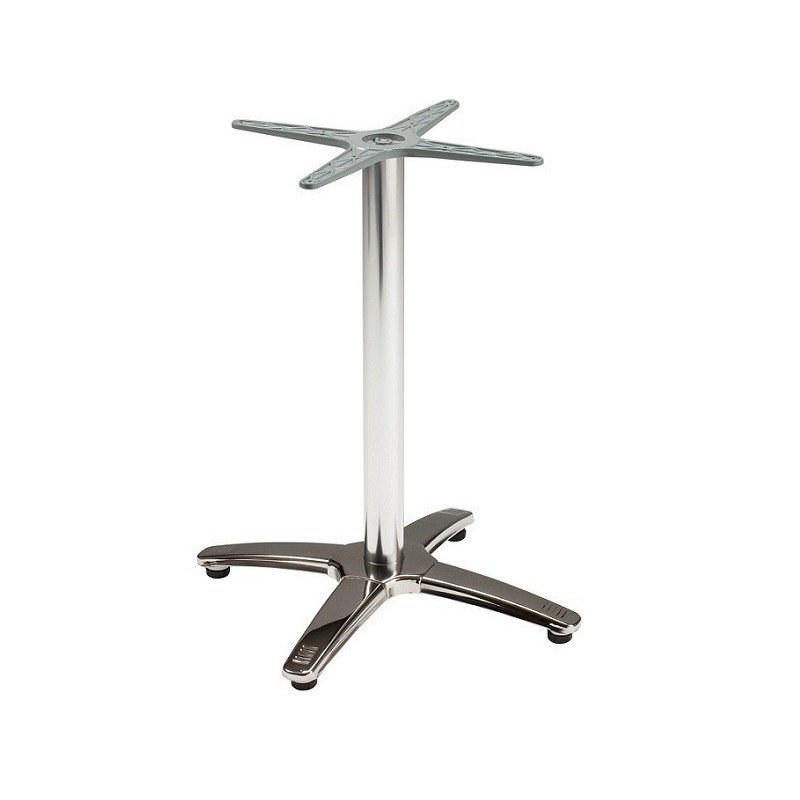 Base de mesa 4 brazos inoxidable y aluminio 70cm