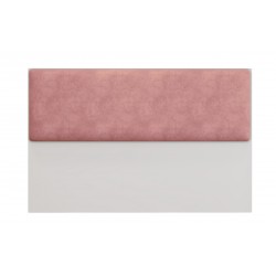 Cabezal MDP blanco tapizado tejido velvet rosa 160cm