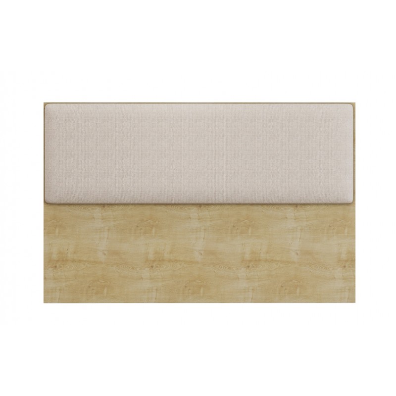 Cabezal MDP natural tapizado tejido de lino beige 160cm