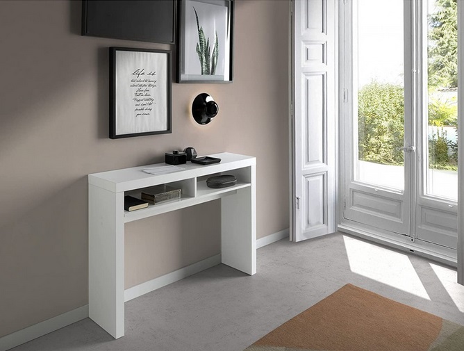 Consola mueble recibidor blanco Capri 110 cm