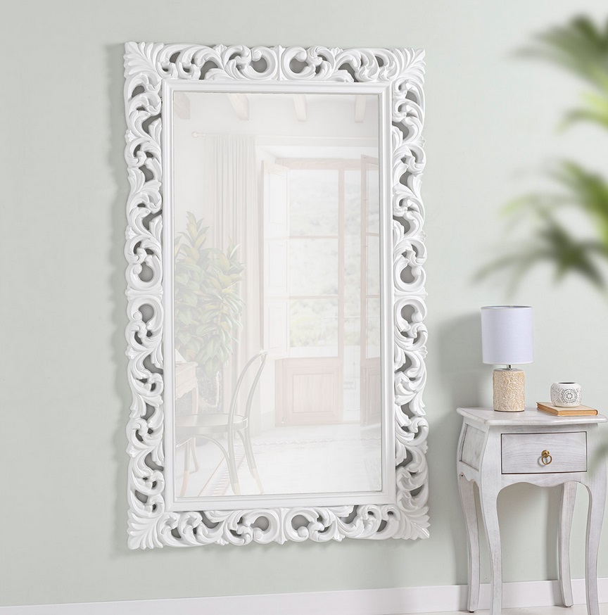 Espejo barroco blanco 95x155 cm