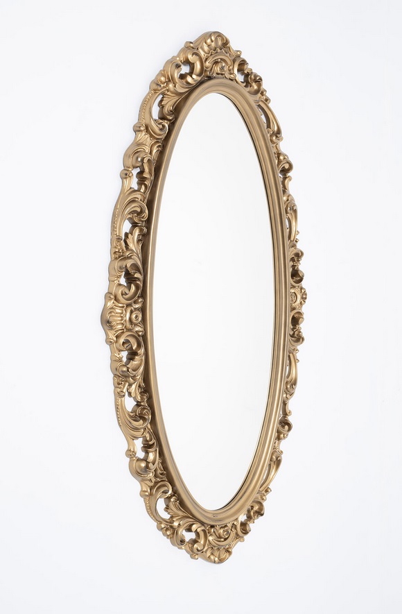 Espejo barroco ovalado oro viejo 130x72 cm
