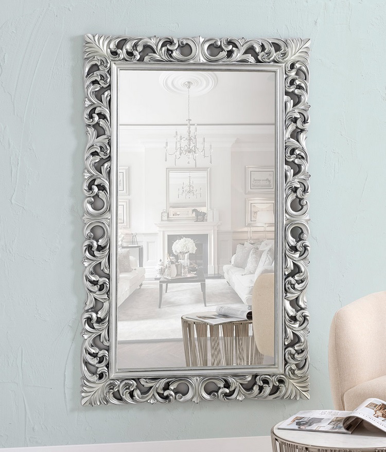 Espejo barroco plata 95x155 cm