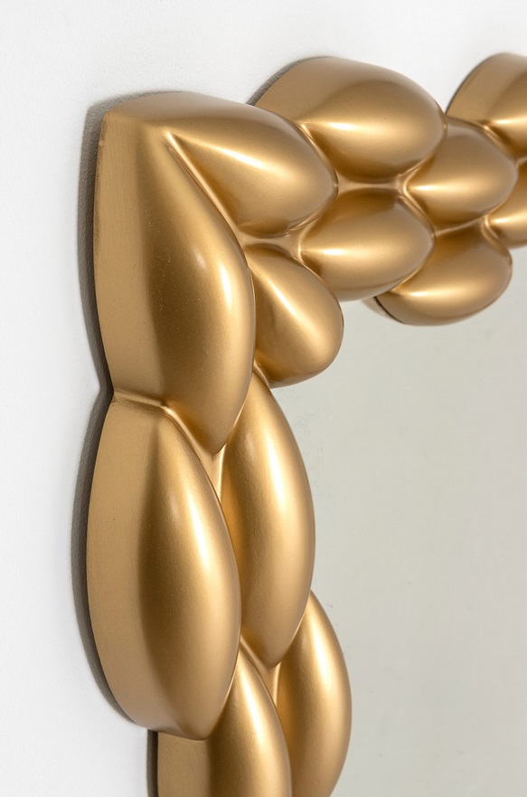 Espejo vestidor ovalos entrelazados dorado 170x80 cm