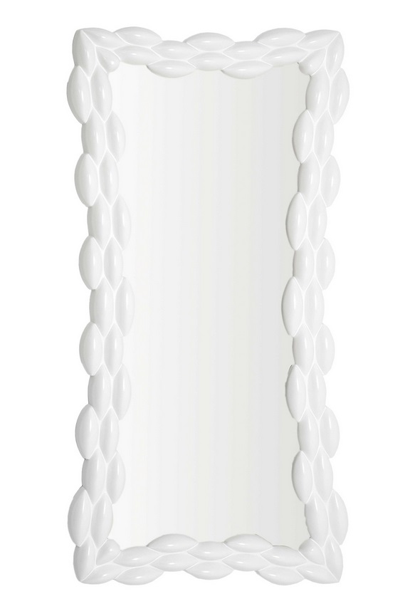 Espejo vestidor ovalos entrelazados blanco 170x80 cm