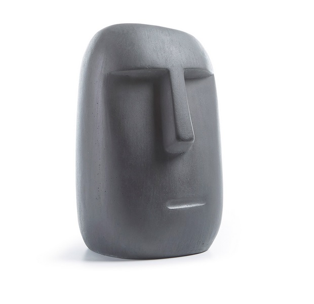 Figura Moai cemento gris 31cm