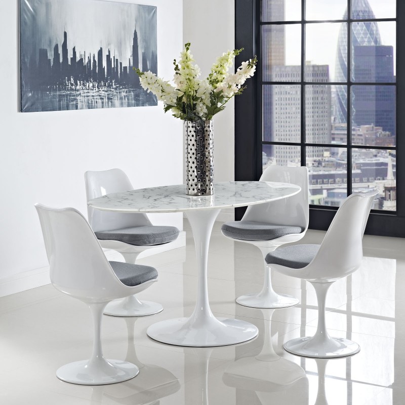Mesa de diseño Tulip blanco 160cm