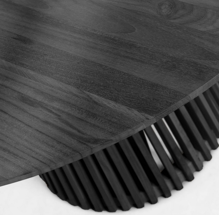 Mesa de comedor Art madera negro redonda 120