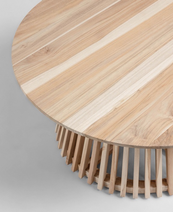 Mesa de centro art madera natural 80