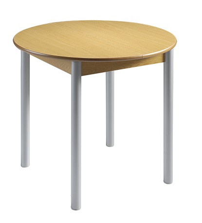 Mesa de cocina redonda extensible MDF roble 90-120 cm