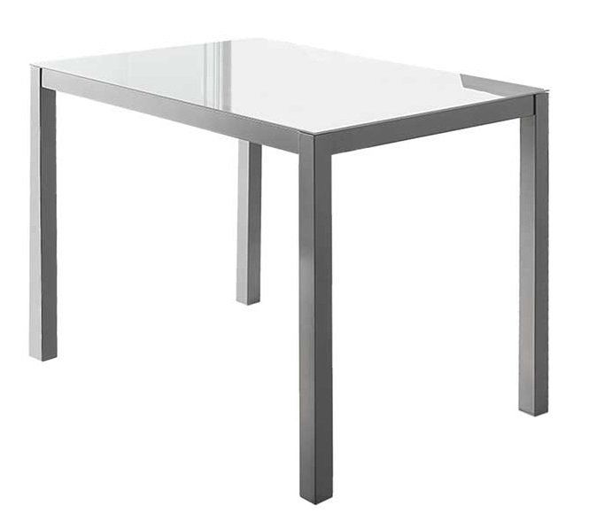 Mesa de cocina Tavira cristal blanco puro 110x75 cm