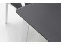 Mesa aluminio cristal negro Santorini 170x100
