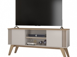 Mueble TV Polonia blanco roto y peral 150cm