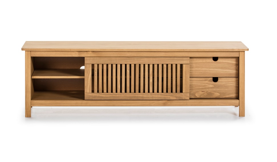 Mueble TV Bruna madera de pino a la cera 158cm