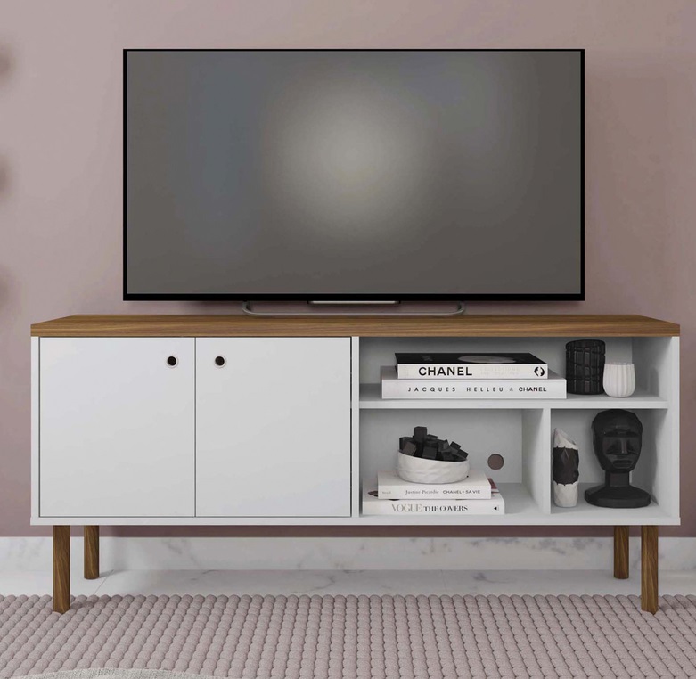 Mueble TV blanco roble Corfu 136