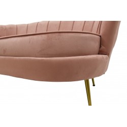 Sofa Marta tapizado velvet rosa 3 plazas