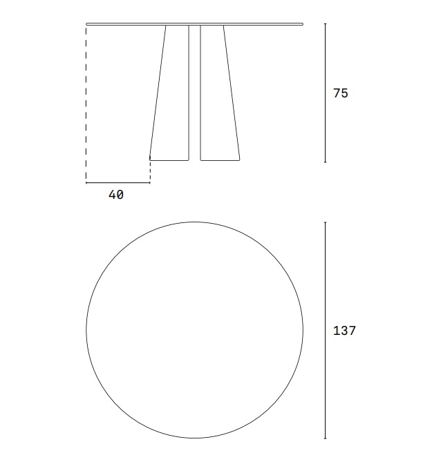 Cep mesa redonda comedor natural claro 137 cm