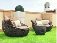 Set lounge eclipse 2 sofas y mesa rattan