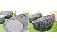 Set lounge eclipse 2 sofas y mesa rattan