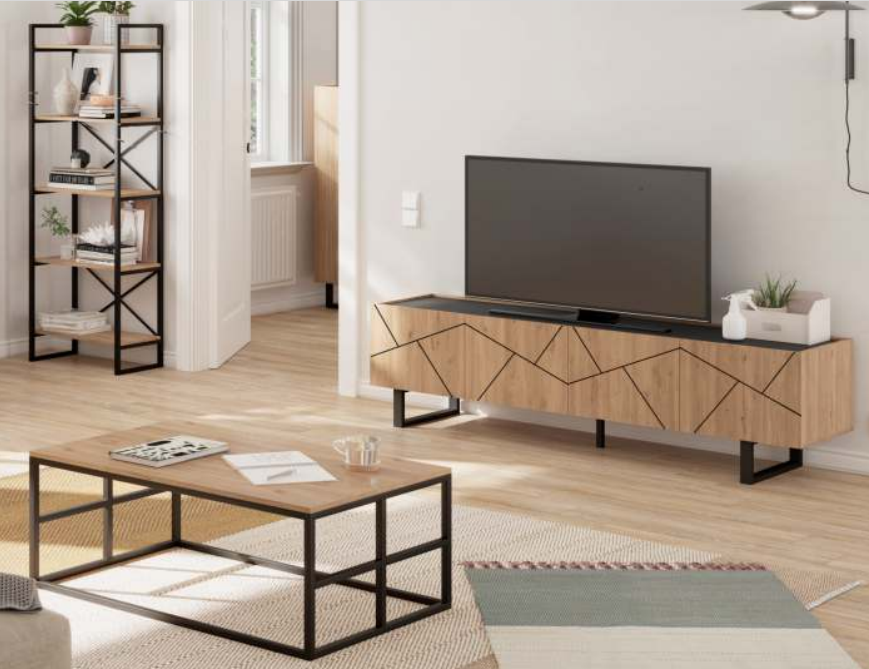 Mueble TV Milena sepet negro 180 cm