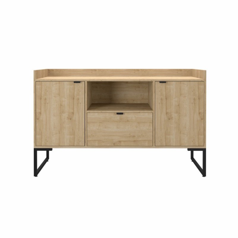 Aparador buffet Anika roble y metal negro 135cm