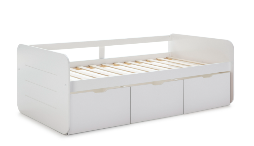 ﻿﻿Cama con cajones Abbott blanco 90x190cm