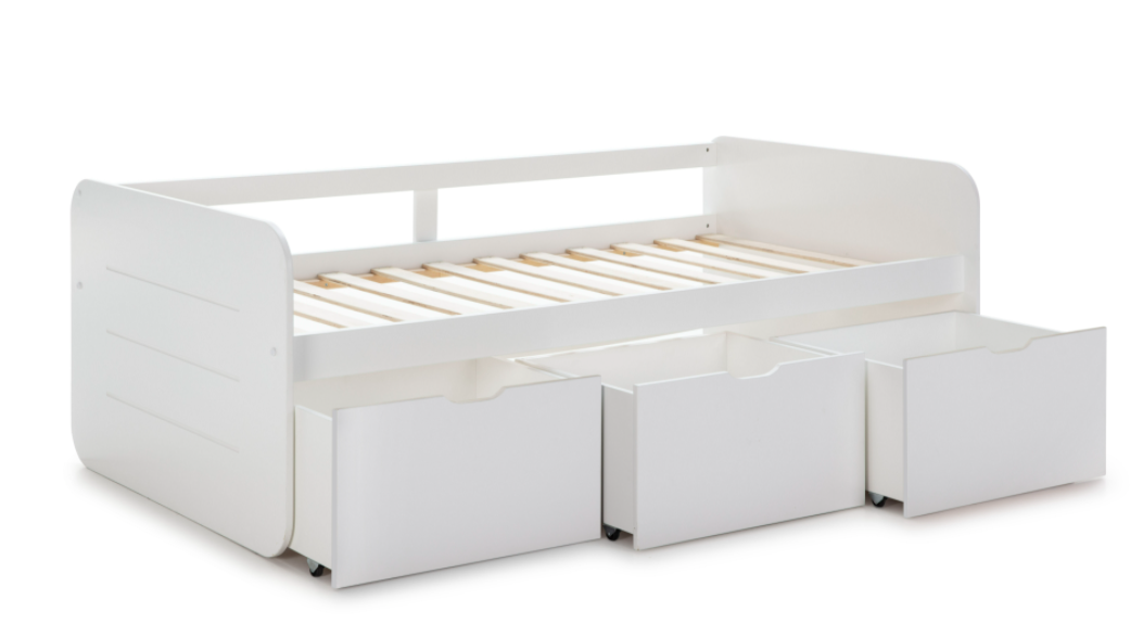 ﻿﻿Cama con cajones Abbott blanco 90x190cm