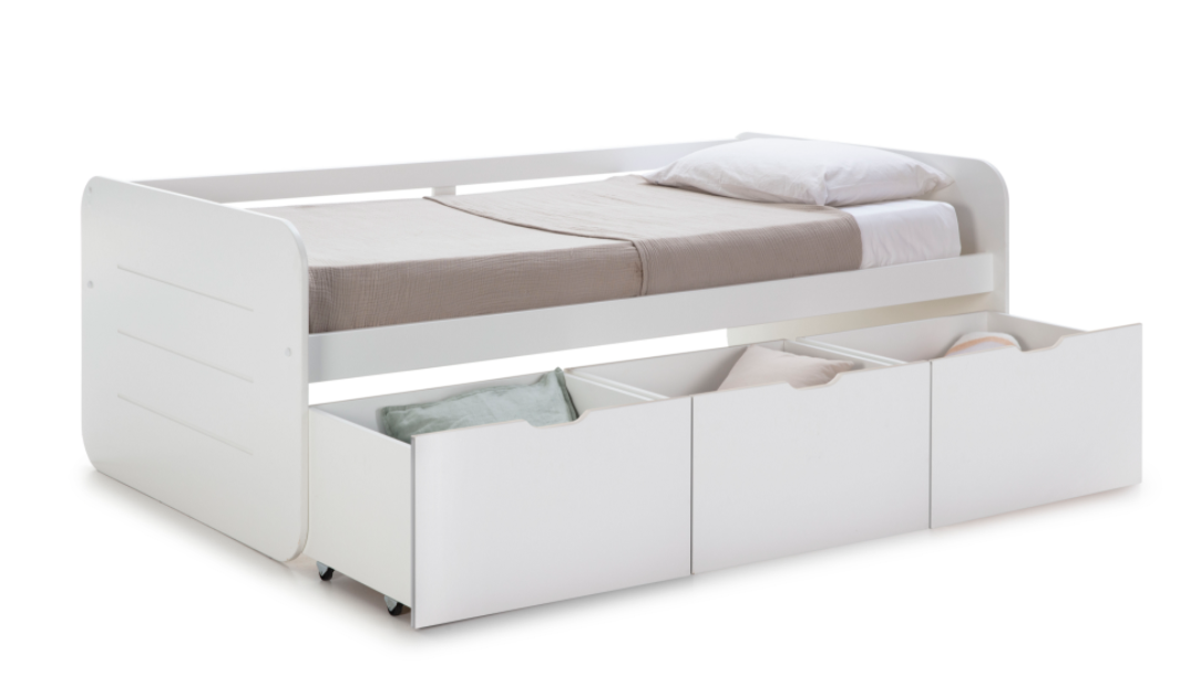 ﻿﻿Cama con cajones Abbott blanco 90x190cm