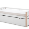 Cama con cajones Compte PINO/DM blanco 90x190cm