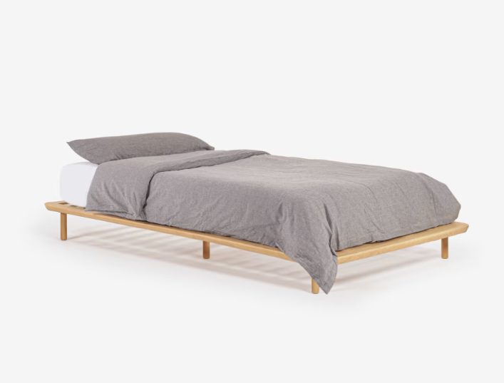 Cama Pafos de madera maciza de fresno 90x200cm