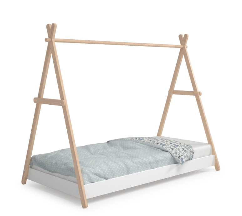 Cama cabaña Trufa en madera blanco 90x200cm