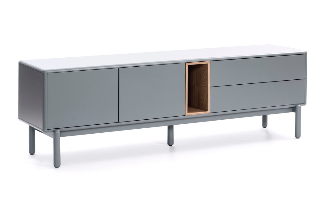 Corvo mueble TV gris perla 180