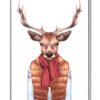 Cuadro Deer Vest blanco 60x80 cm