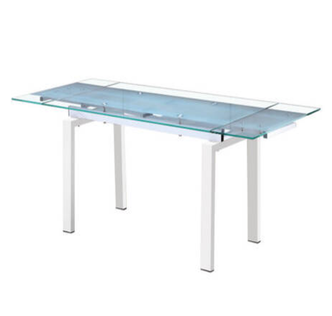 Mesa comedor extensible mod. Elsa cristal 140/200x90x75cm