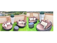 Set lounge eclipse 2 sofas y mesa rattan