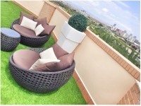 Set lounge eclipse 2 sofas y mesa rattan