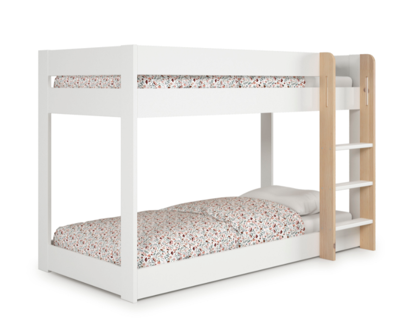 Cama litera Montessori blanco 90x190