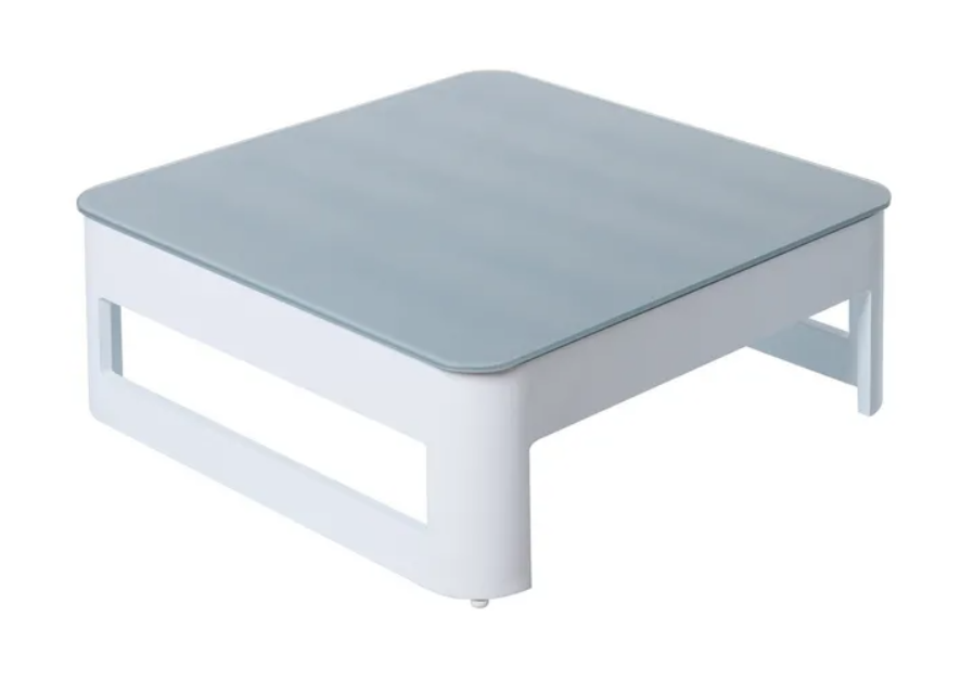 Mesa con cojin Aisha aluminio blanco