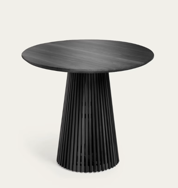 Mesa redonda Art madera de mindi negro 90 cm