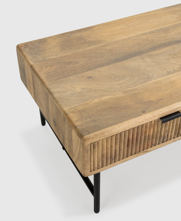 Mesa de centro artesanal Mundara madera mango 120cm