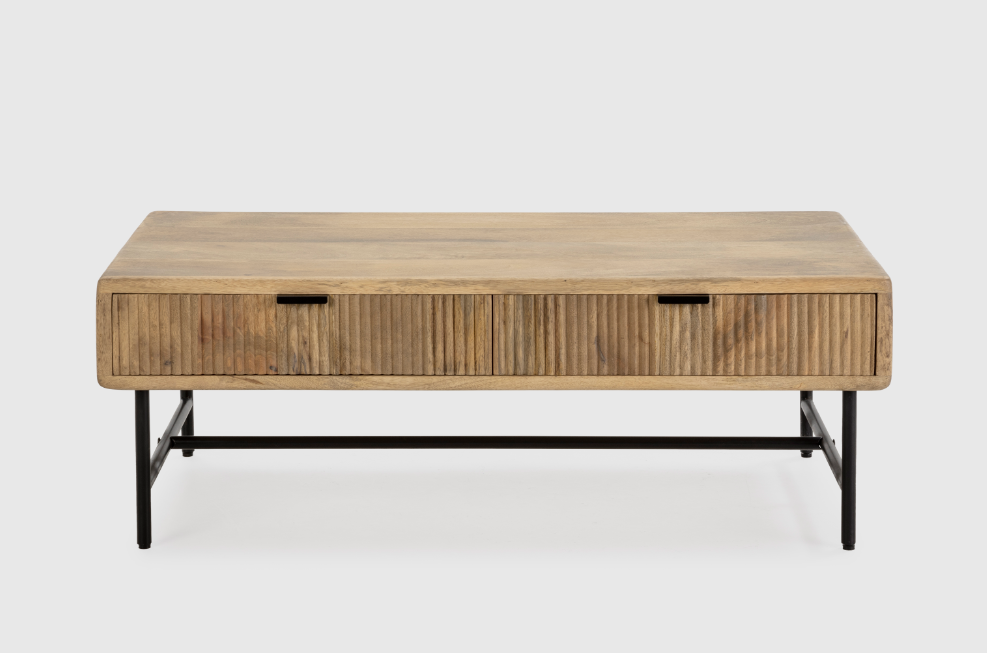 Mesa de centro artesanal Mundara madera mango 120cm